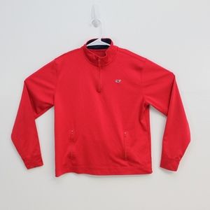VINEYARD VINES 1/4 Zip Sweater Boys L Red